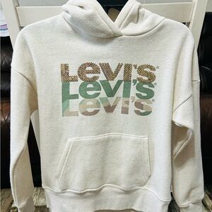 Levi's Cream girls Hoodie with Logo